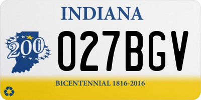 IN license plate 027BGV