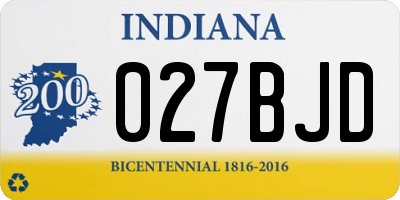 IN license plate 027BJD