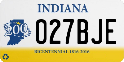 IN license plate 027BJE