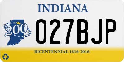 IN license plate 027BJP