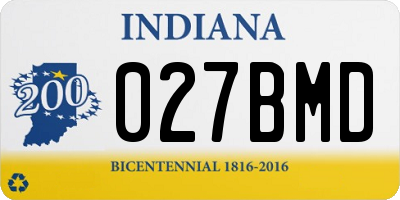 IN license plate 027BMD