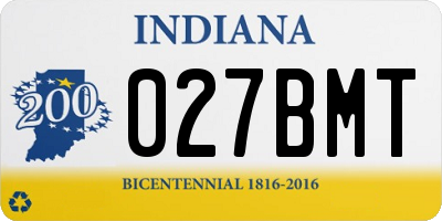 IN license plate 027BMT