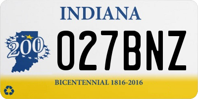 IN license plate 027BNZ