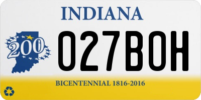 IN license plate 027BOH