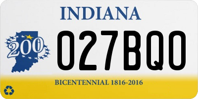 IN license plate 027BQO