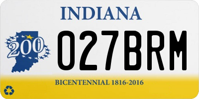 IN license plate 027BRM
