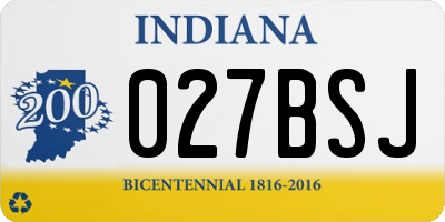 IN license plate 027BSJ