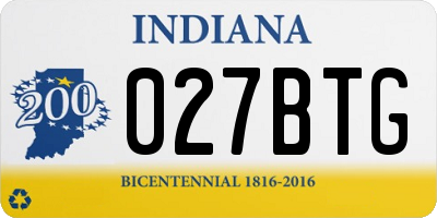 IN license plate 027BTG