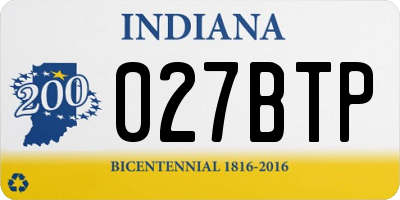 IN license plate 027BTP