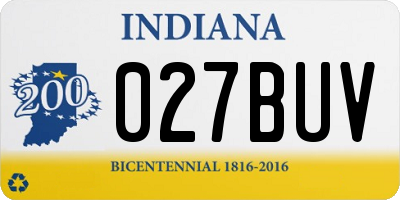 IN license plate 027BUV