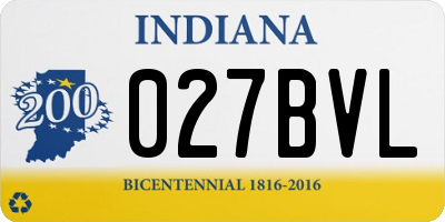 IN license plate 027BVL