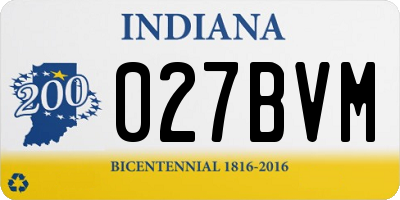 IN license plate 027BVM
