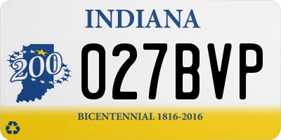 IN license plate 027BVP