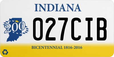 IN license plate 027CIB