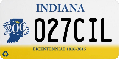 IN license plate 027CIL