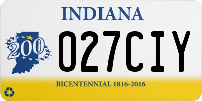 IN license plate 027CIY