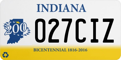 IN license plate 027CIZ
