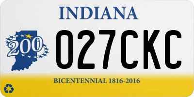 IN license plate 027CKC