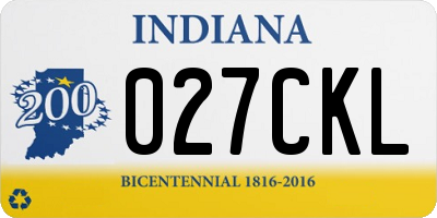 IN license plate 027CKL