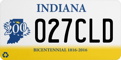 IN license plate 027CLD