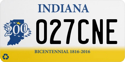 IN license plate 027CNE