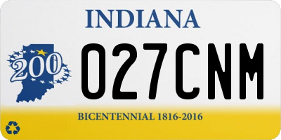 IN license plate 027CNM