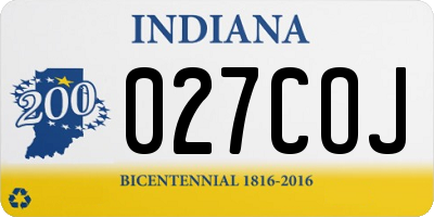 IN license plate 027COJ