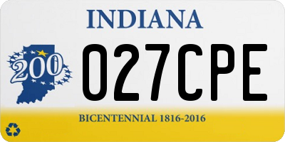 IN license plate 027CPE