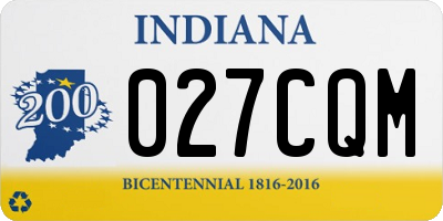 IN license plate 027CQM