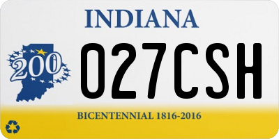 IN license plate 027CSH