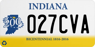 IN license plate 027CVA
