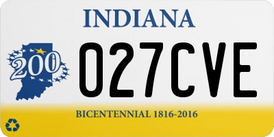 IN license plate 027CVE