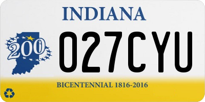 IN license plate 027CYU