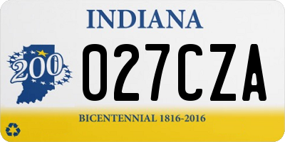 IN license plate 027CZA