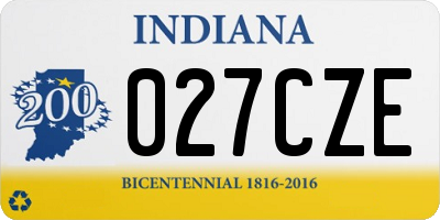 IN license plate 027CZE