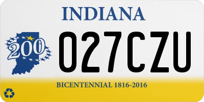 IN license plate 027CZU