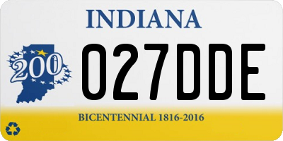 IN license plate 027DDE