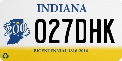 IN license plate 027DHK