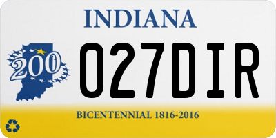 IN license plate 027DIR