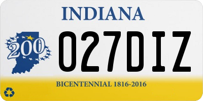 IN license plate 027DIZ