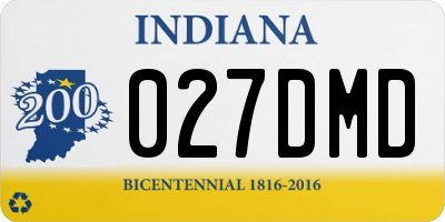 IN license plate 027DMD