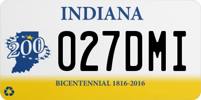 IN license plate 027DMI