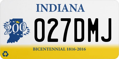 IN license plate 027DMJ
