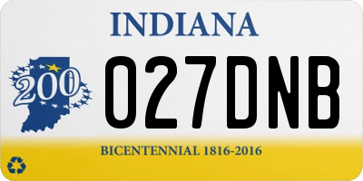 IN license plate 027DNB