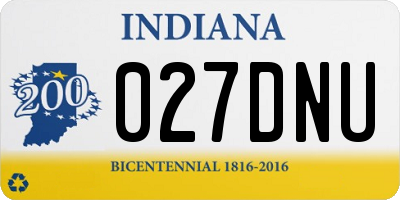 IN license plate 027DNU
