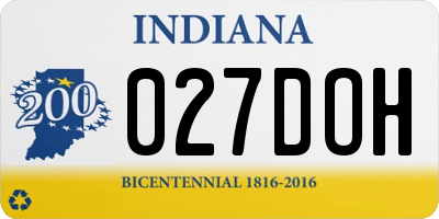 IN license plate 027DOH