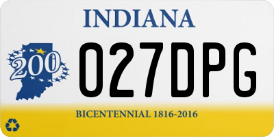IN license plate 027DPG