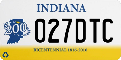 IN license plate 027DTC