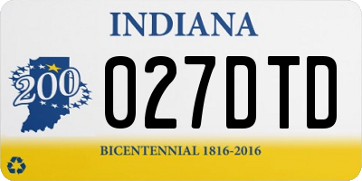 IN license plate 027DTD