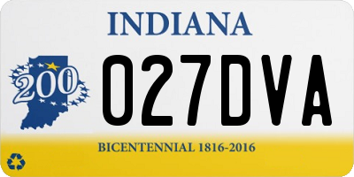 IN license plate 027DVA